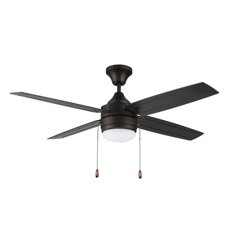 LITEX INDUSTRIES 52” Bronze Finish Ceiling Fan Includes Blades and LED Light Kit AK52EB4L